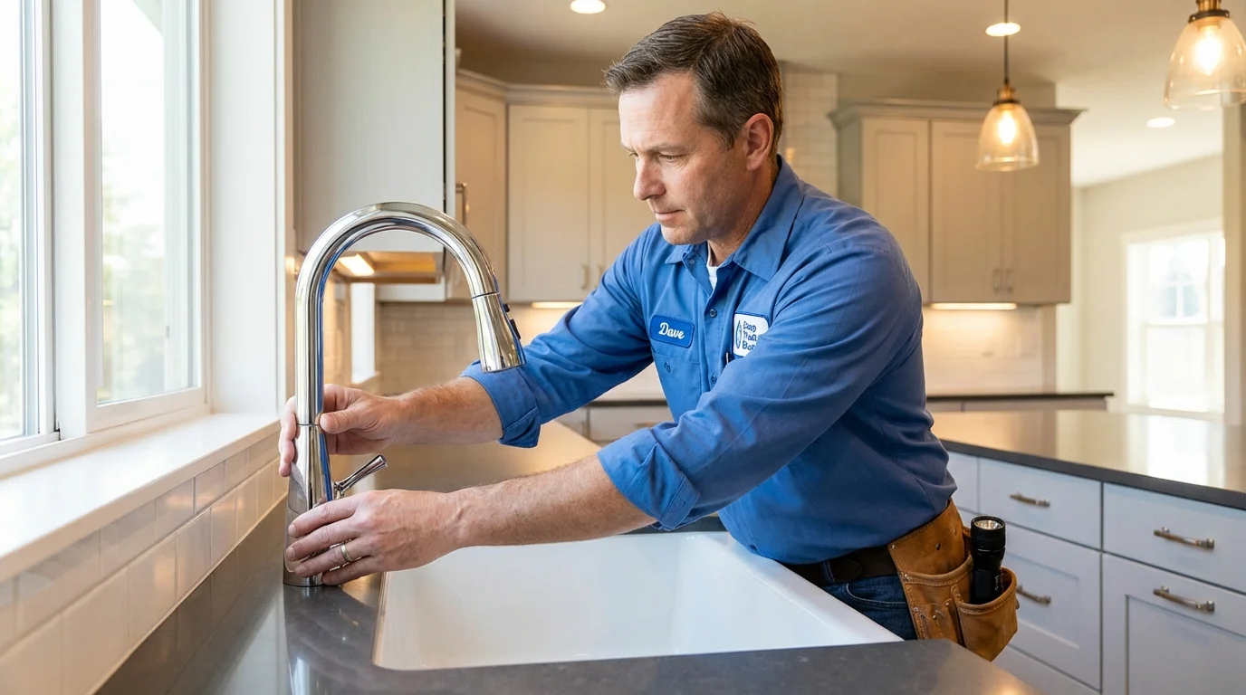Kitchen faucet installation by Johns Plumbing LLC in Macungie
